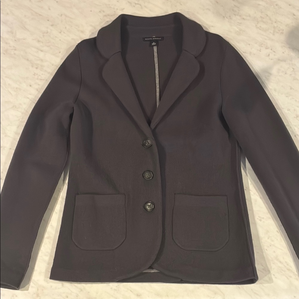 Wool and Cotton Banana Republic Charcoal Blazer